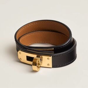 HERMES BLACK BOX KELLY DOUBLE TOUR BRACELET